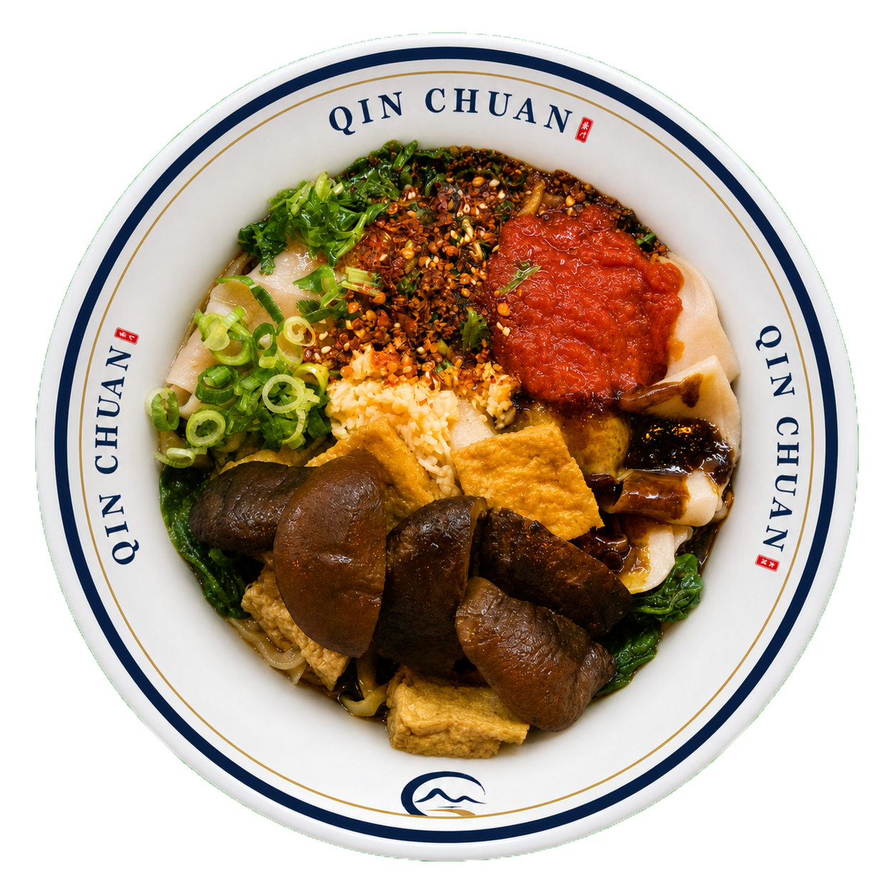 Tofu and shiitake hand-pulled noodles